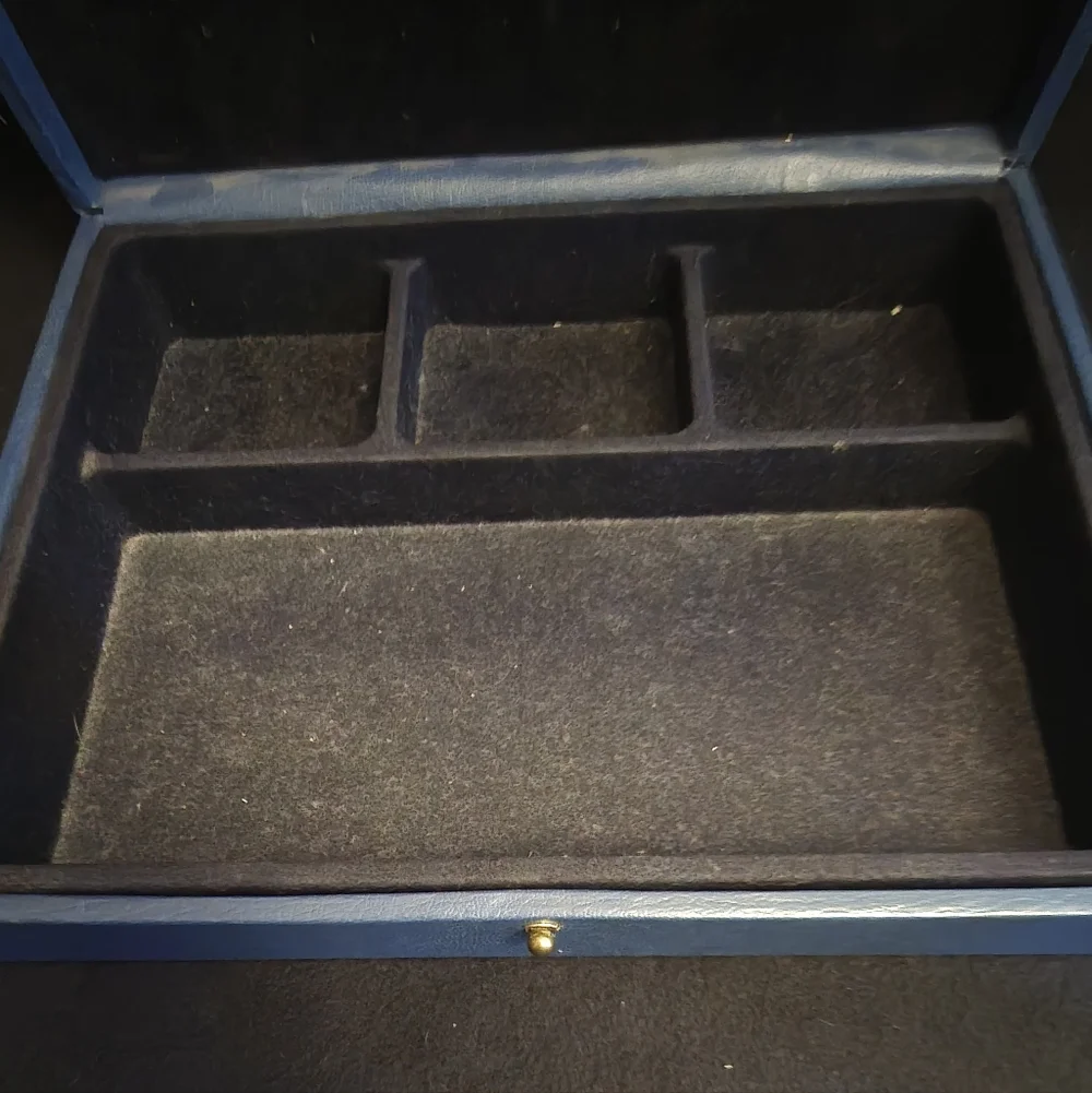 Avon Blue And Gold Jewelry Box